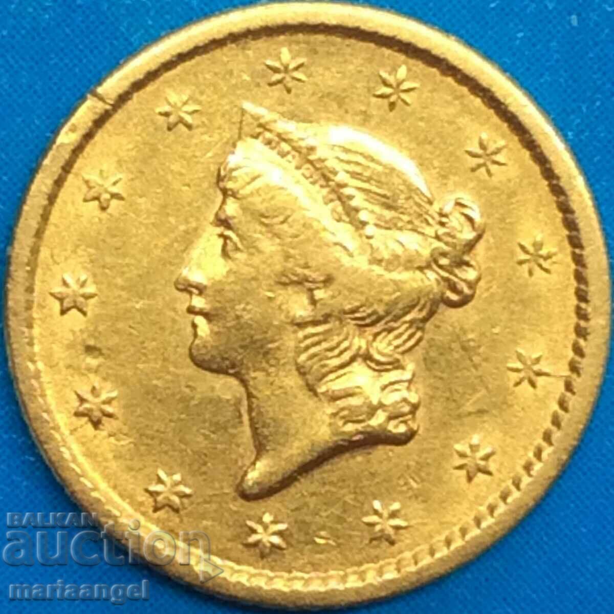 US $1 1853 Liberty Gold - RARE