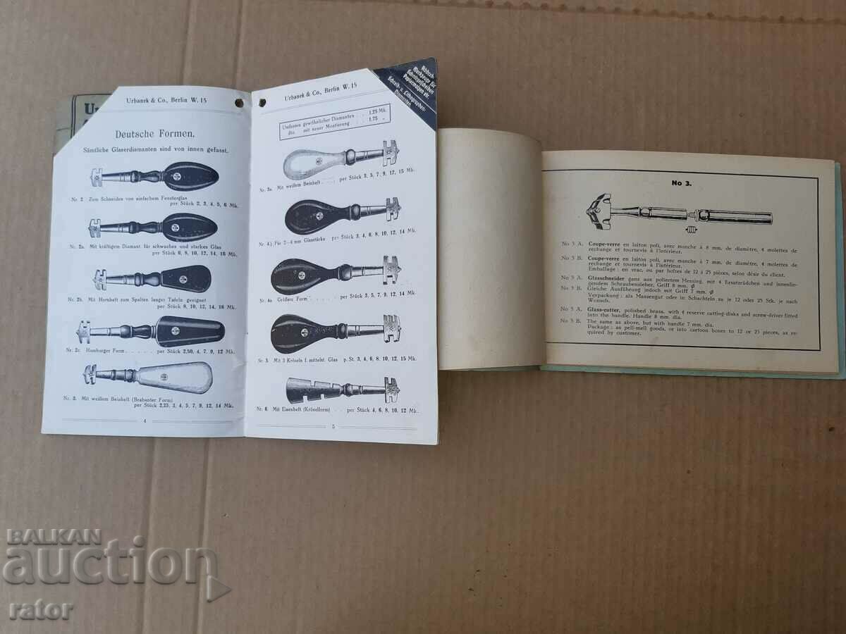 Auction Glass cutting diamond catalogs Germany -1914 Auction Glass cutting diamond catalogs Germany -1914