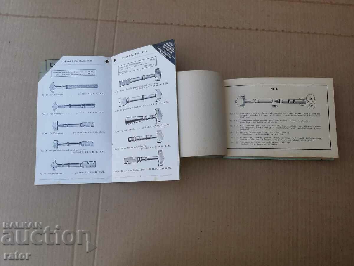 Доставка на Каталози на елмази за рязане на стъкло  Германия -1914 г
