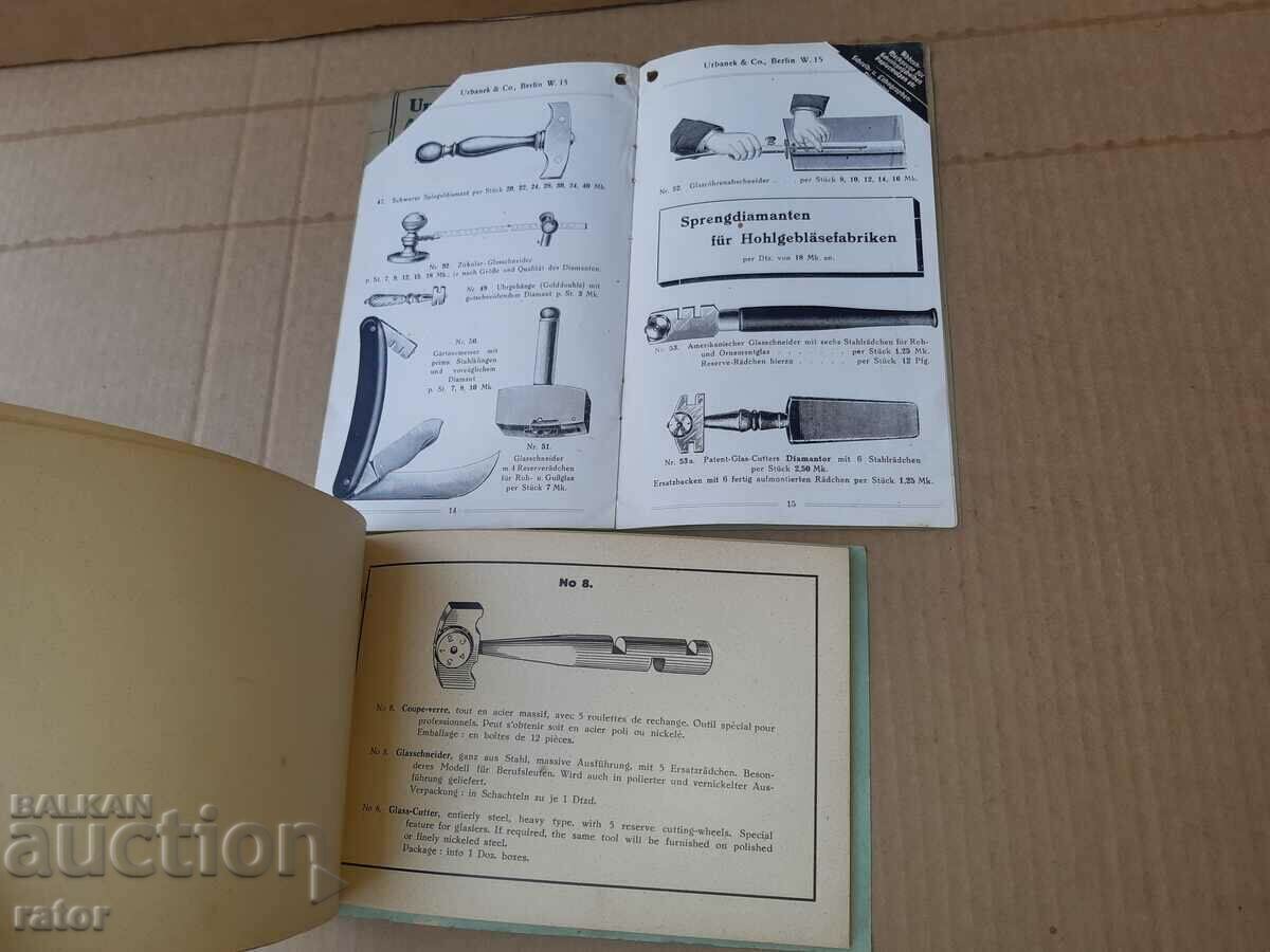 Glass cutting diamond catalogs Germany -1914 - 5 Glass cutting diamond catalogs Germany -1914 - 5