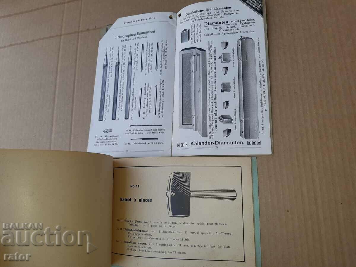 Glass cutting diamond catalogs Germany -1914 - 7 Glass cutting diamond catalogs Germany -1914 - 7