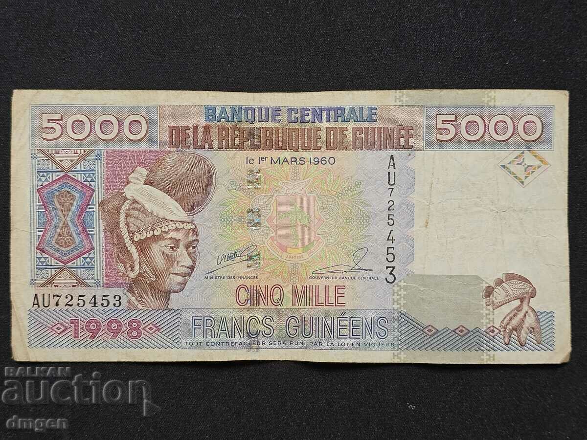 5000 Guinea Francs 1998