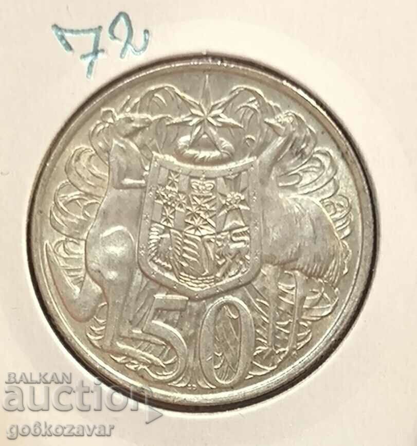 Австралия 50 цента1966г Сребро UNC