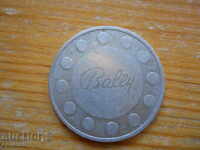 "Bally" Spinning Machine Token - USA