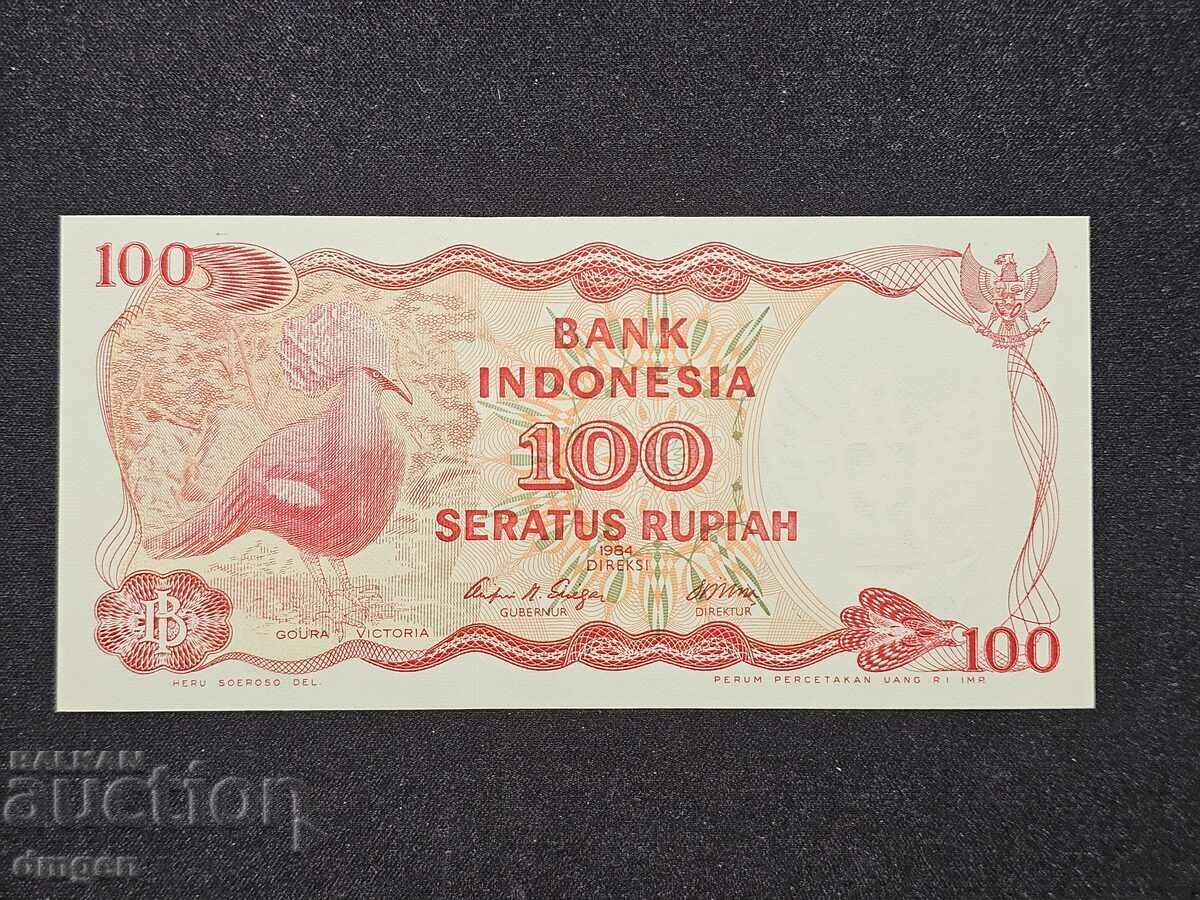 100 ρουπίες Ινδονησία 1984 UNC