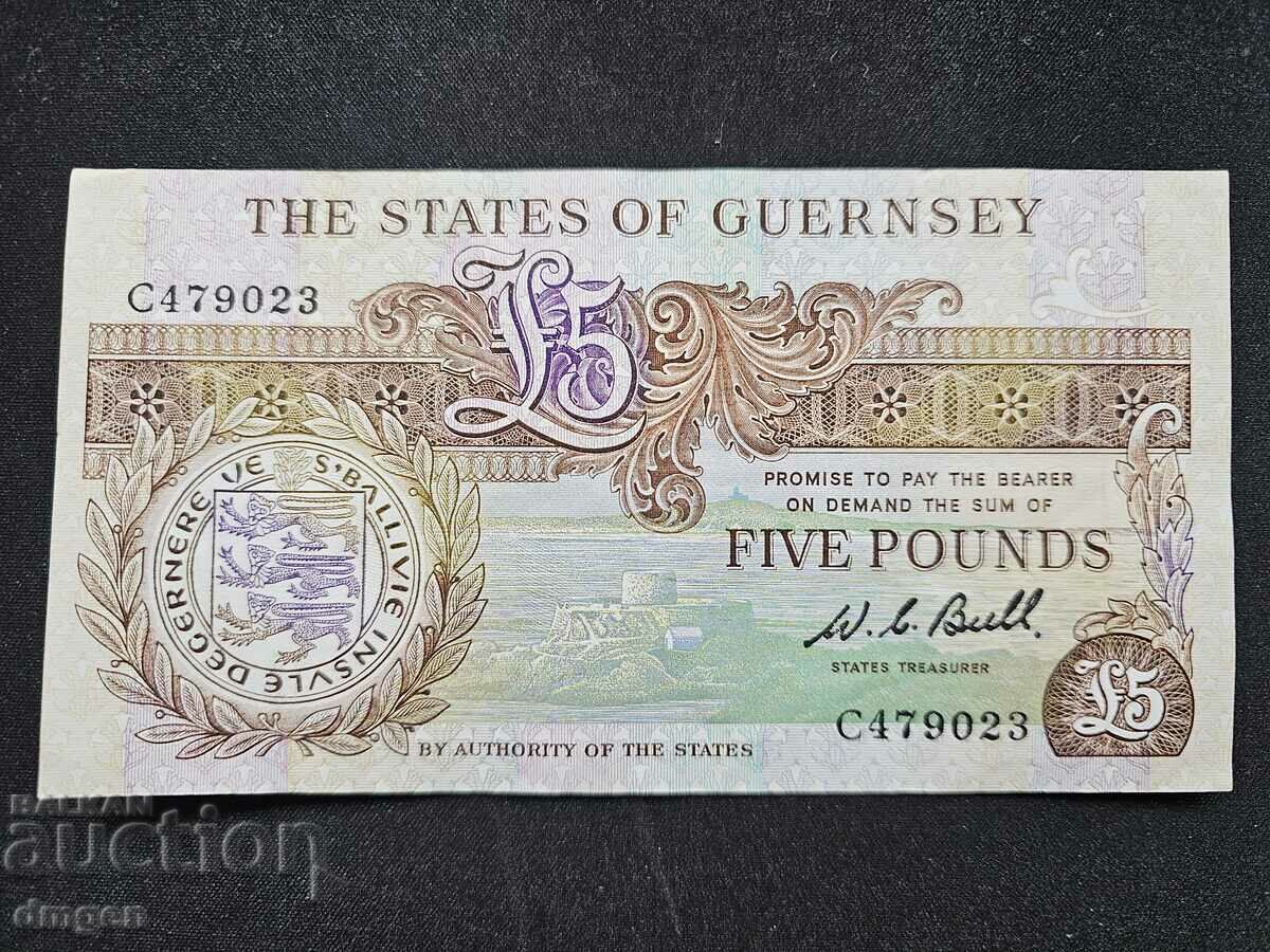 5 Guernsey Pounds 1980-1989