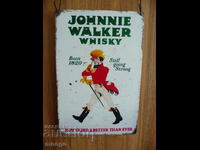 Η μπύρα Metal Sign ουίσκι Johnnie Walker διαφημίζει ουίσκι