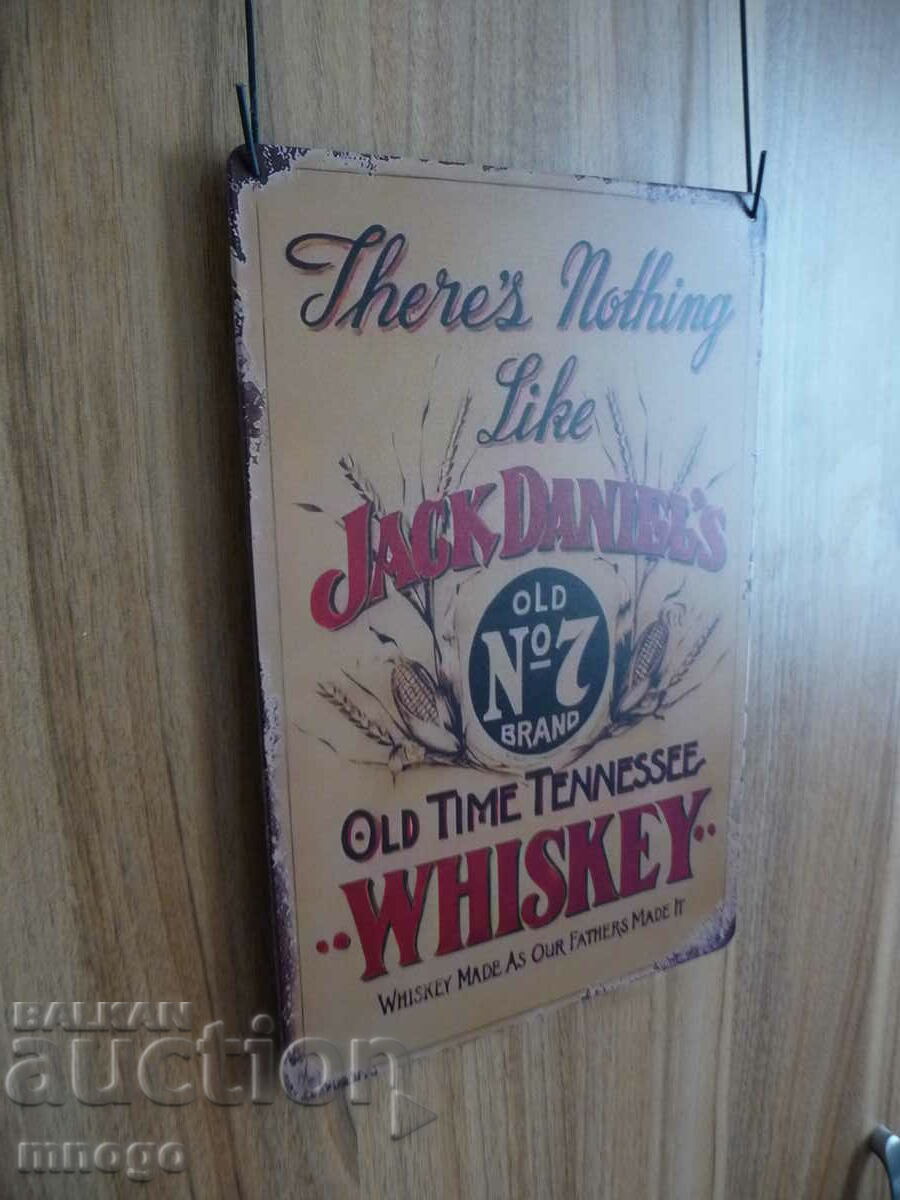 Auction Metal Plate Jack Daniel's beer Jack Daniels whiskey nice Auction Metal Plate Jack Daniel's beer Jack Daniels whiskey nice