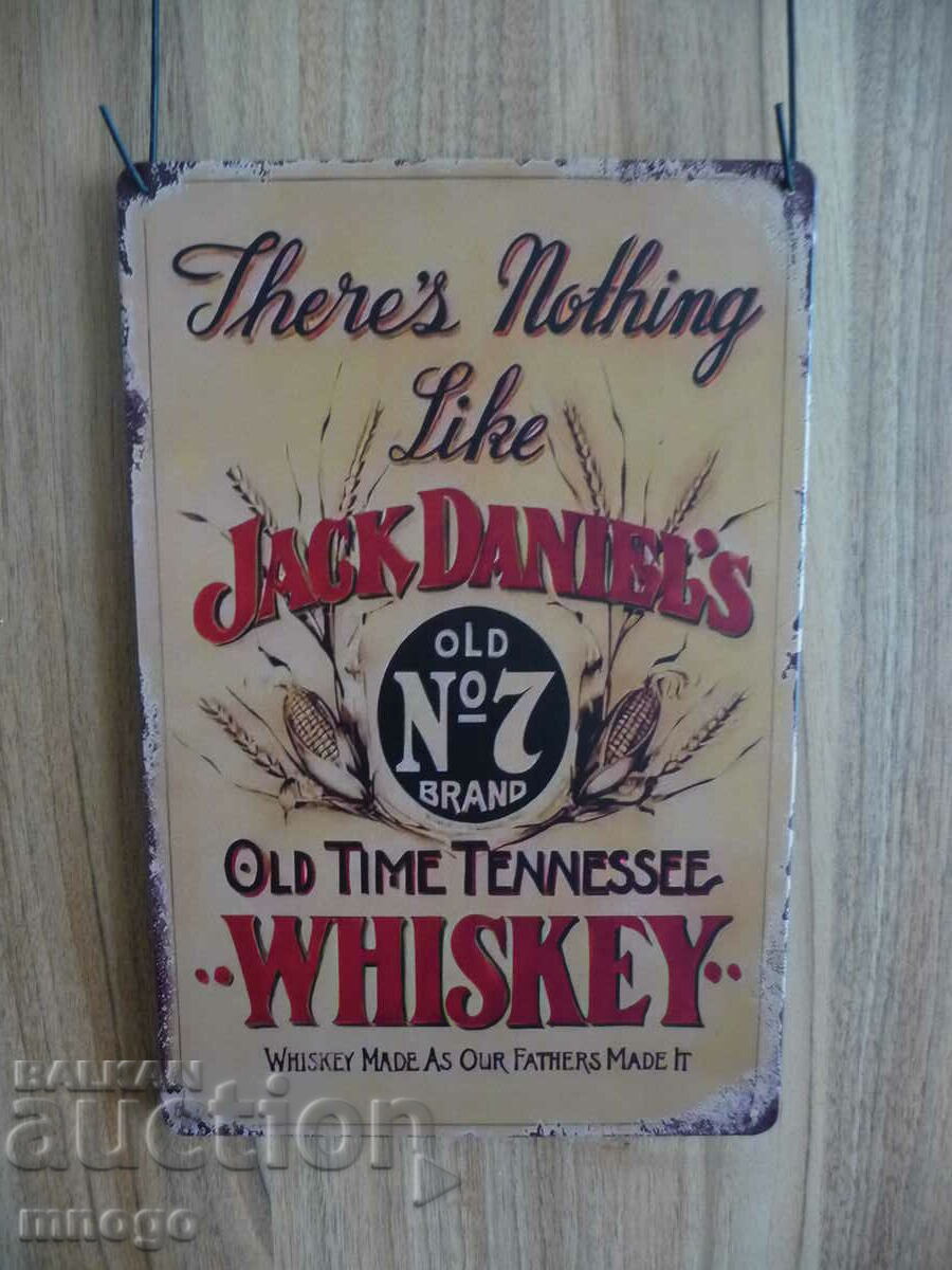 Metal Plate Jack Daniel's beer Jack Daniels whiskey nice