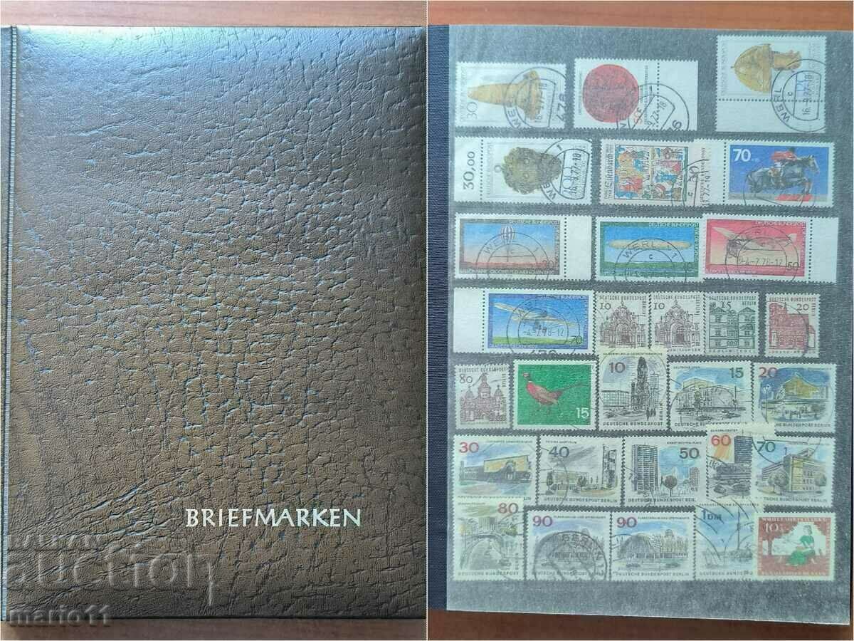 Folder with postage stamps