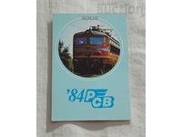 BDZ RSV LOCOMOTIVE CALENDAR 1984