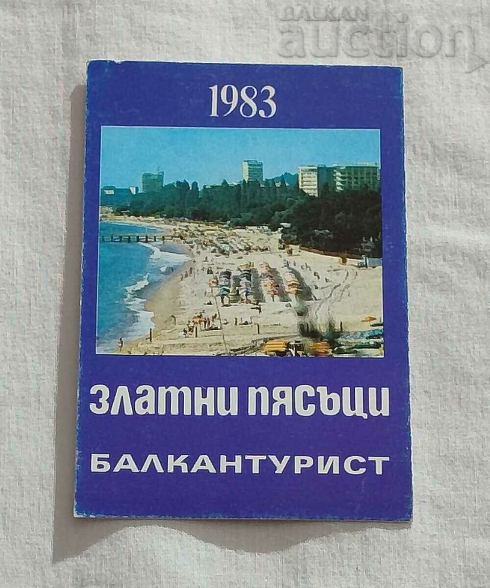 BALKANTURIST GOLDEN SANDS CALENDAR 1983