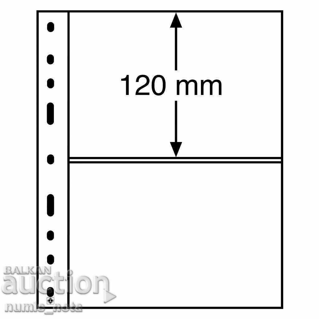 Spare sheets for OPTIMA banknote albums - with 2 compartments