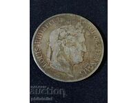 France 1837 W - 5 Francs - Silver Coin #1