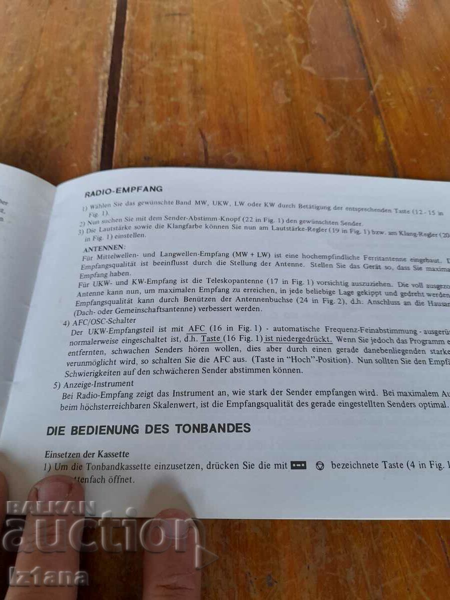 Delivery of Operating instructions Sencor S-4001 radio receiver Delivery of Operating instructions Sencor S-4001 radio receiver