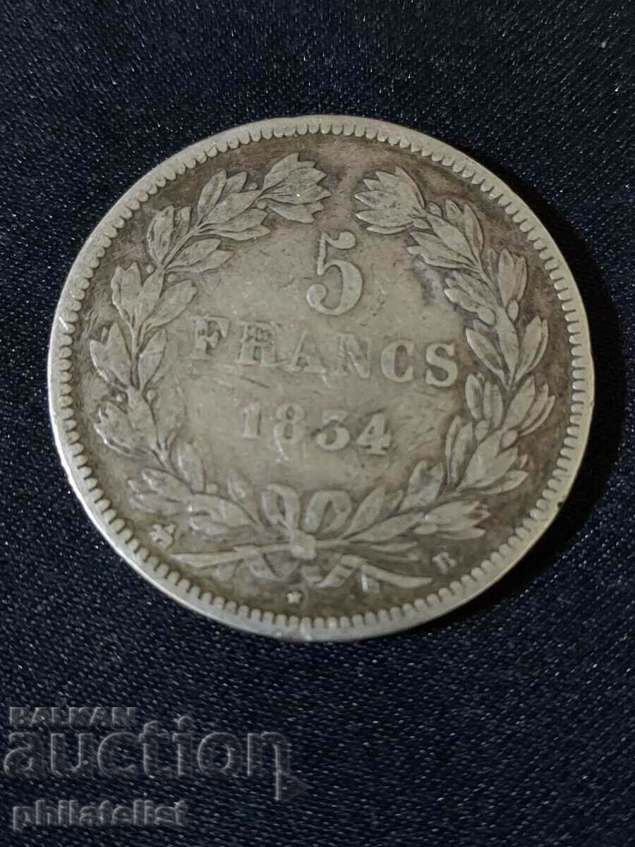 France 1834 B - 5 Francs - Silver Coin #1