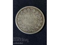 France 1834 B - 5 Francs - Silver Coin #1