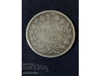 France 1834 B - 5 Francs - Silver Coin #1