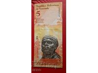 Banknote-Venezuela-5 bolivar 2008