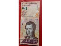 Banknote-Venezuela-50 bolivars 2018