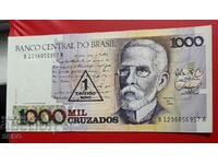 Banknote-Brazil-1 new cruzeiro on a 1000 kr banknote.