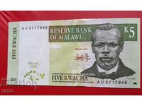 Banknote-Malawi-5 Kwacha 1997