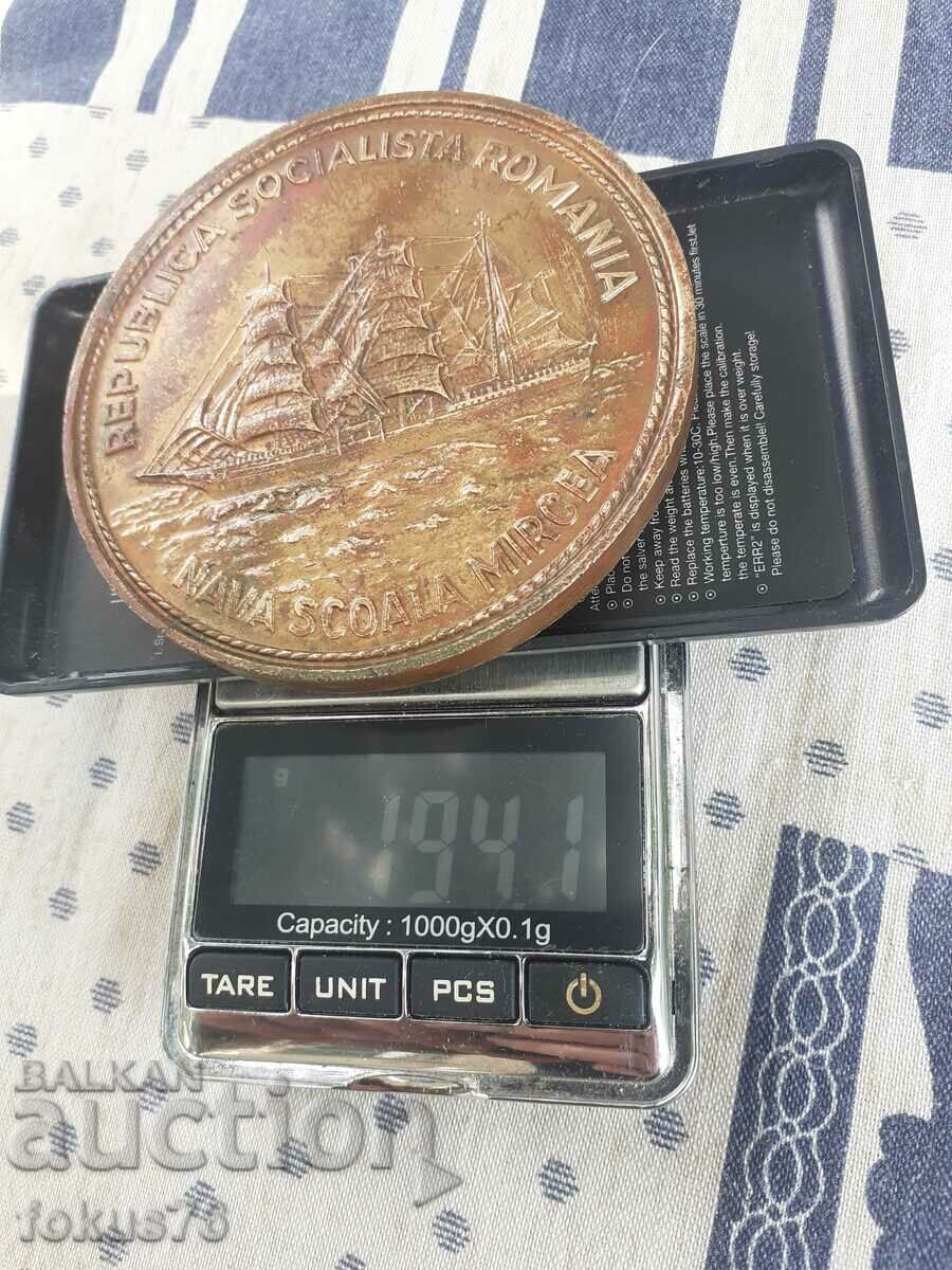 Bronze desktop medal plaque Romania Romania - 5 Bronze desktop medal plaque Romania Romania - 5