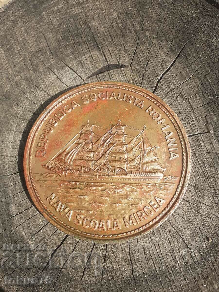 Bronze desktop medal plaque Romania Romania - 6 Bronze desktop medal plaque Romania Romania - 6