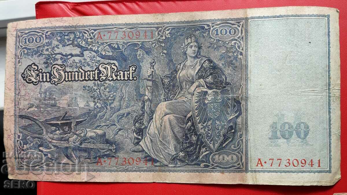 Bancnotă-Germania-100 mărci 1910