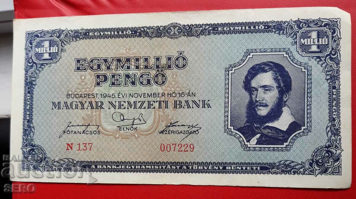 Banknote-Hungary-1,000,000 pengyos 1945