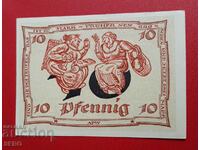 Bancnota-Germania-Thuringia-Arnstadt-10 pfennig 1921