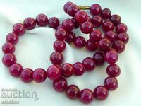 Ruby necklace, Zambia