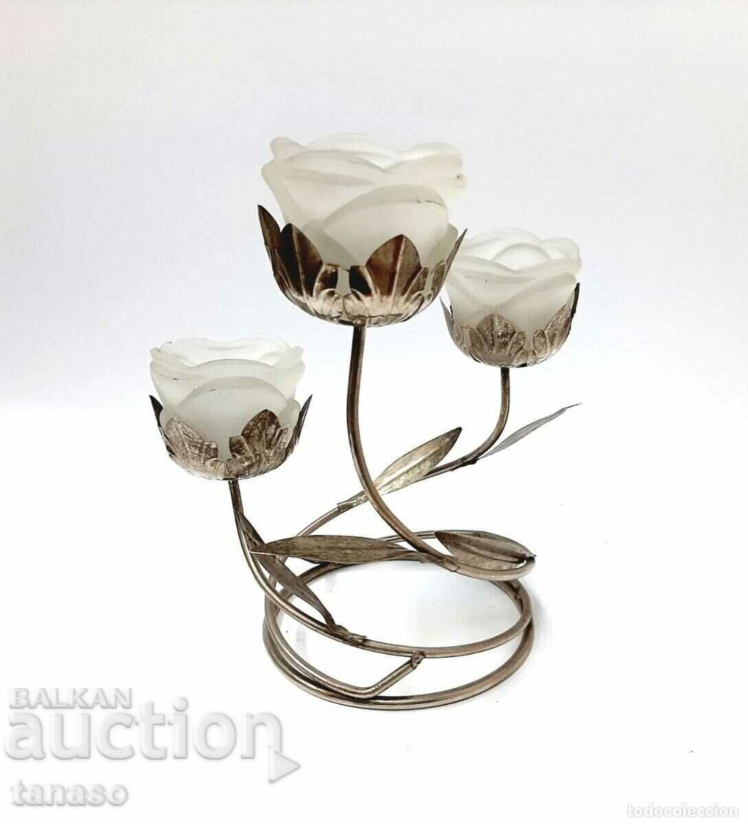 Auction Beautiful triple candlestick (15.1) Auction Beautiful triple candlestick (15.1)