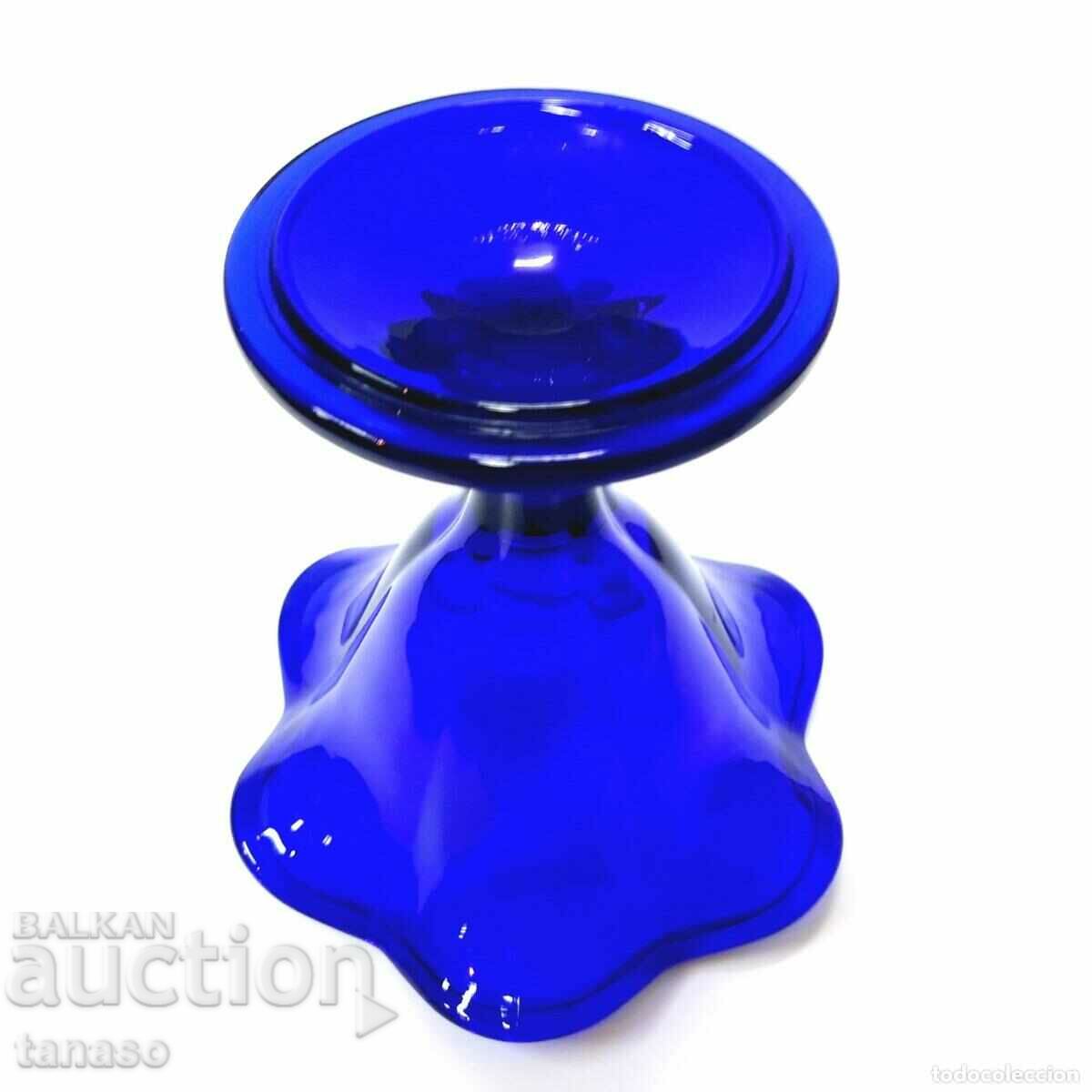 Italian Cobalt Blue Glass Candy Bowl(9.2) - 7 Italian Cobalt Blue Glass Candy Bowl(9.2) - 7