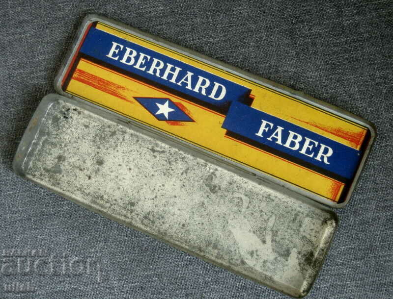 Auction  Old litho tin box of Eberhard Faber pencils