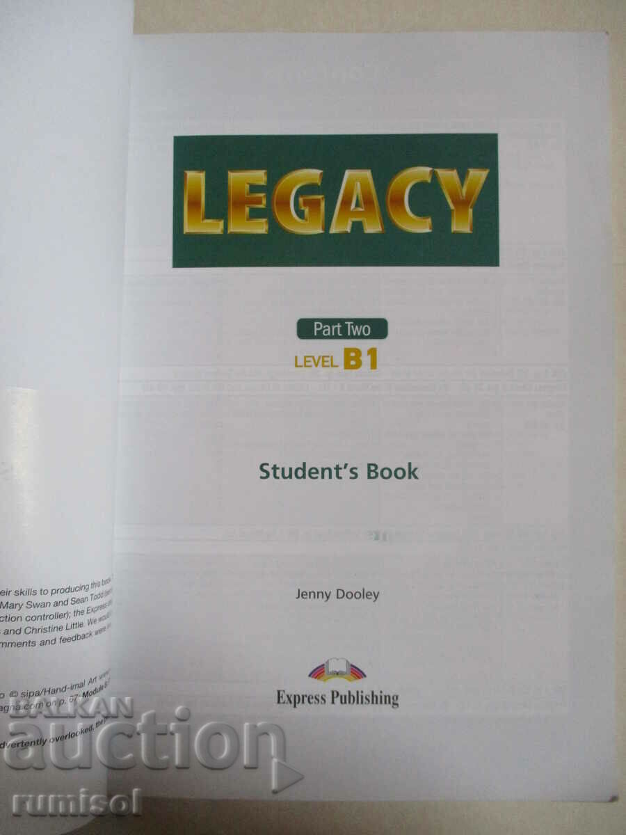 Legacy B1, part 2 - Student's Book, Jenny Dooley with price 19.79 BGN | € 10.12 Legacy B1, part 2 - Student's Book, Jenny Dooley with price 19.79 BGN | € 10.12