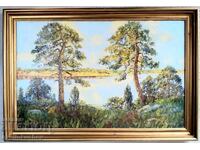 Large old oil painting 100 x 65 / 112 x 77 cm.