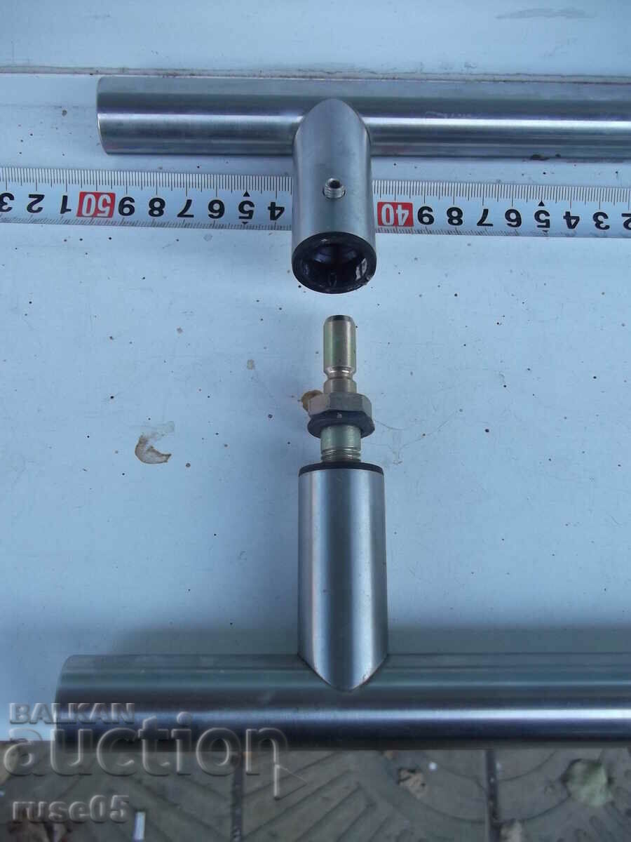 Tubular handle for glass door - stainless steel, F 30 mm, 500/350 mm with price 40.00 BGN | € 20.45 Tubular handle for glass door - stainless steel, F 30 mm, 500/350 mm with price 40.00 BGN | € 20.45