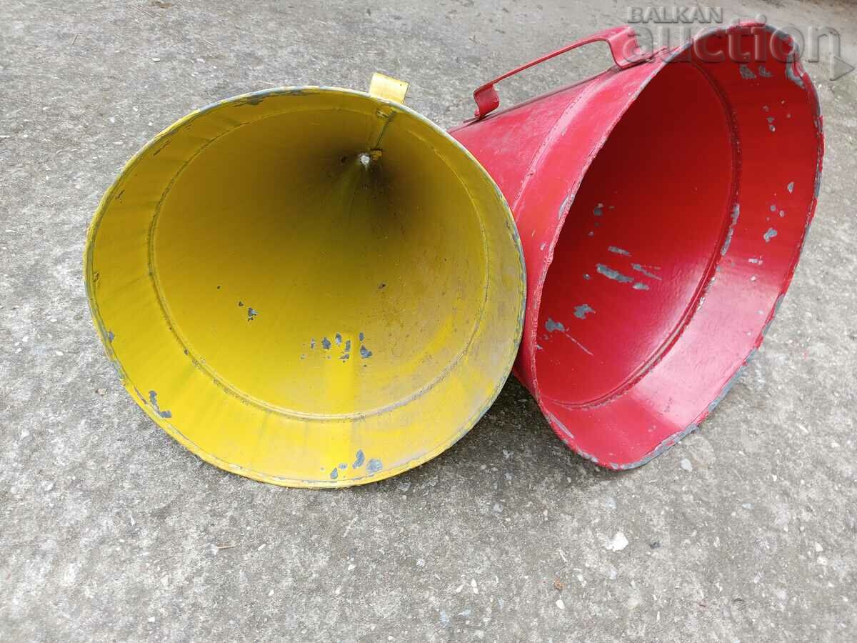 Auction Old metal bin, a pair of 2 pieces, from a park early in the 1960s, NRB Auction Old metal bin, a pair of 2 pieces, from a park early in the 1960s, NRB