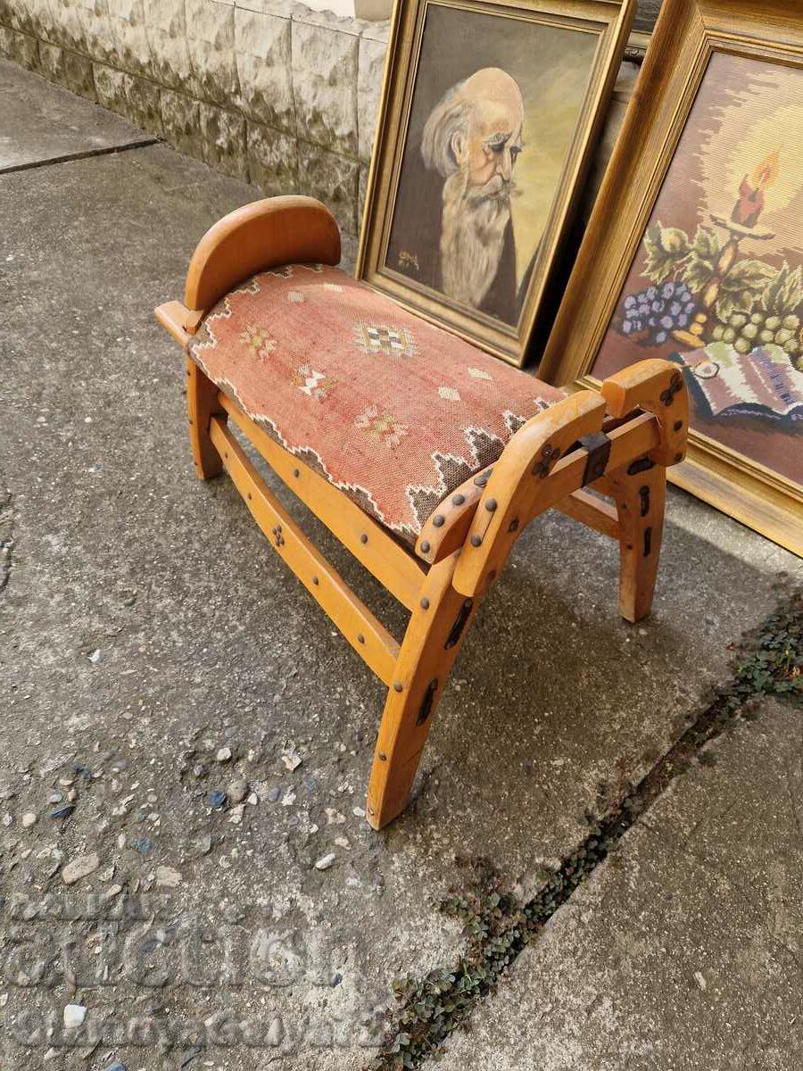 A wonderful antique camel saddle stool