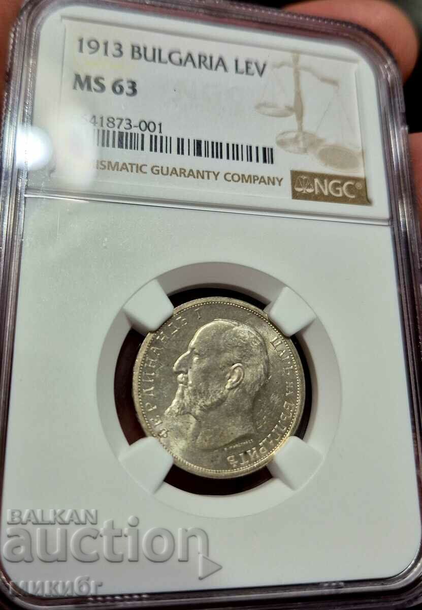 1 Lev 1913 MS63 NGC