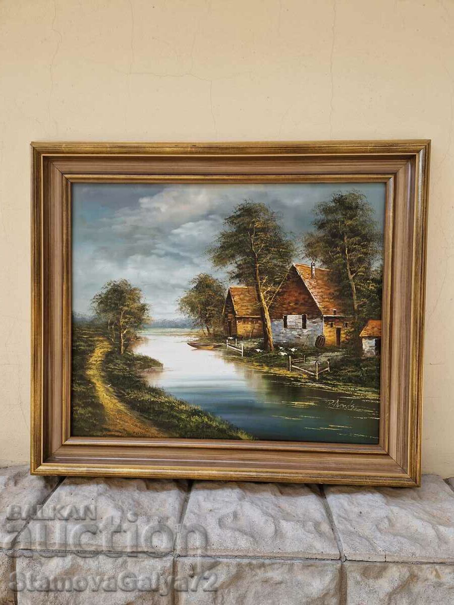 A wonderful original Belgian antique painting