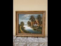 A wonderful original Belgian antique painting