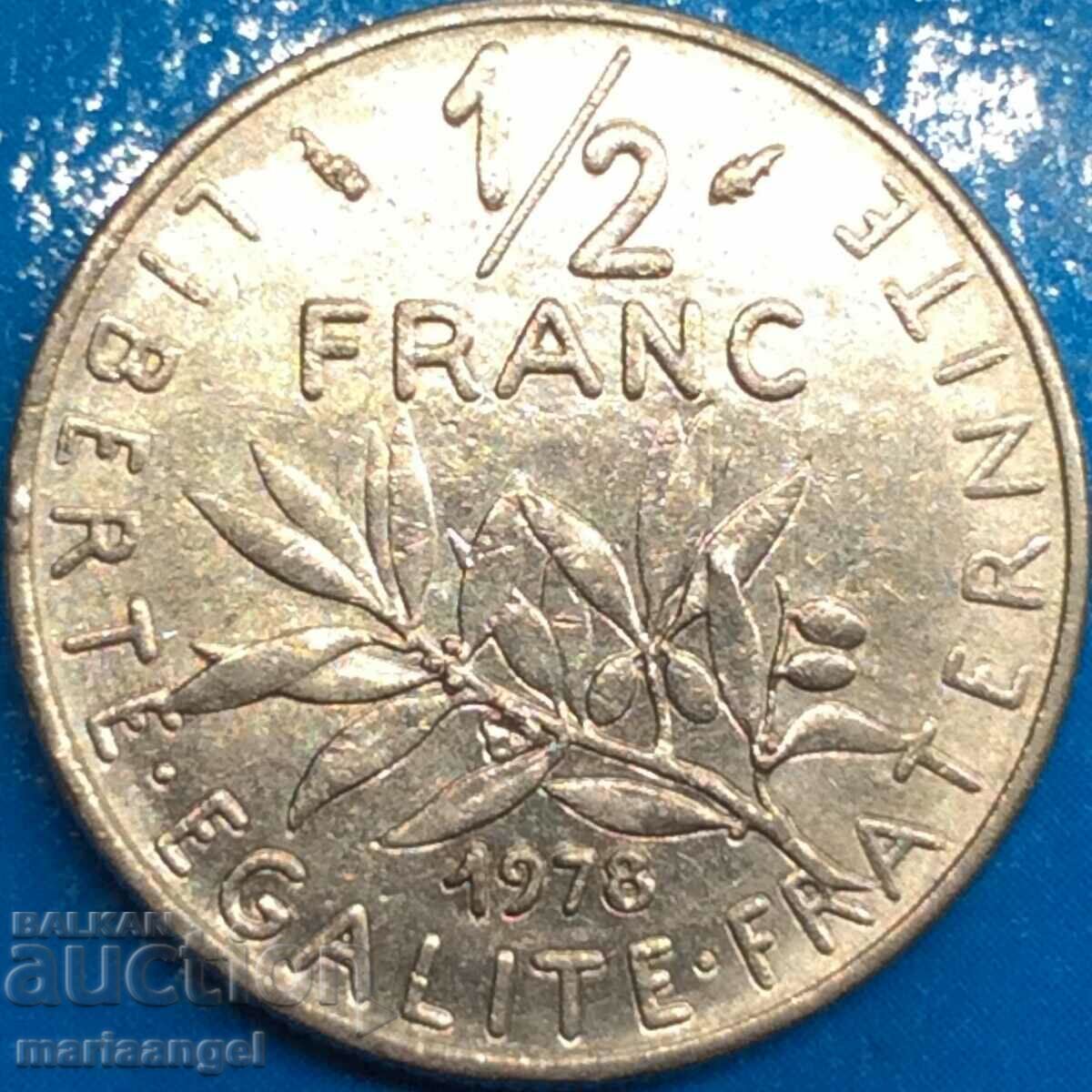 Franța 1/2 franc 1978