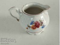 Porcelain jug for milk, sauces, cream, dressing.