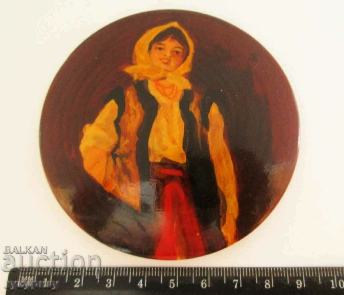 Old hand painted wooden box for jewelry or trinkets - 5 Old hand painted wooden box for jewelry or trinkets - 5