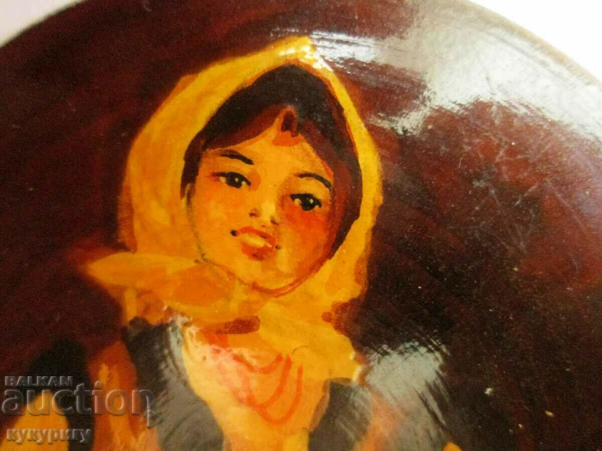 Old hand painted wooden box for jewelry or trinkets - 6 Old hand painted wooden box for jewelry or trinkets - 6