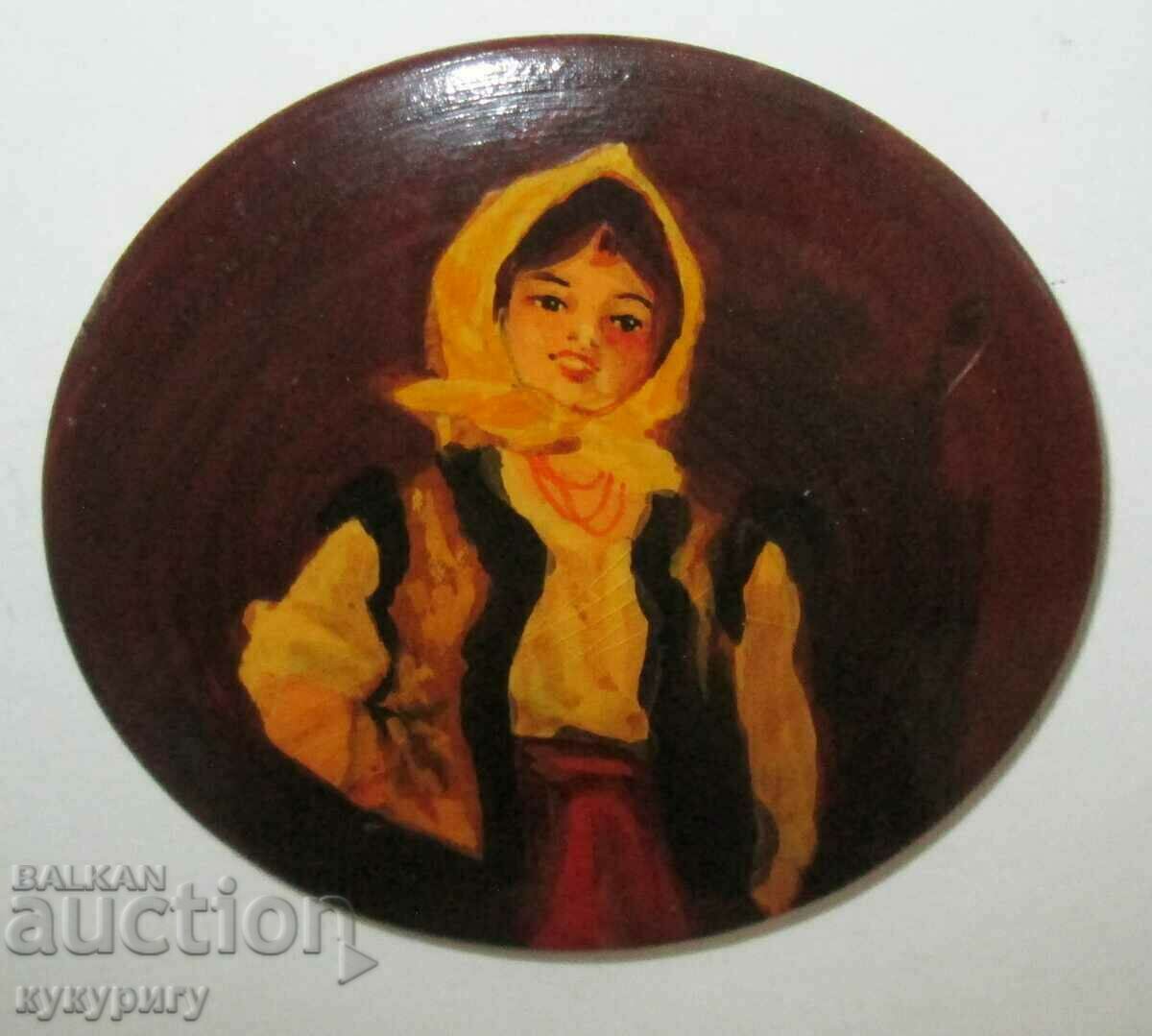 Old hand painted wooden box for jewelry or trinkets - 7 Old hand painted wooden box for jewelry or trinkets - 7