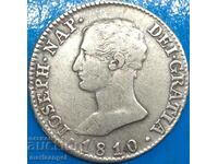 Jose Napoleon 4 Reales 1810 Spain Madrid Silver