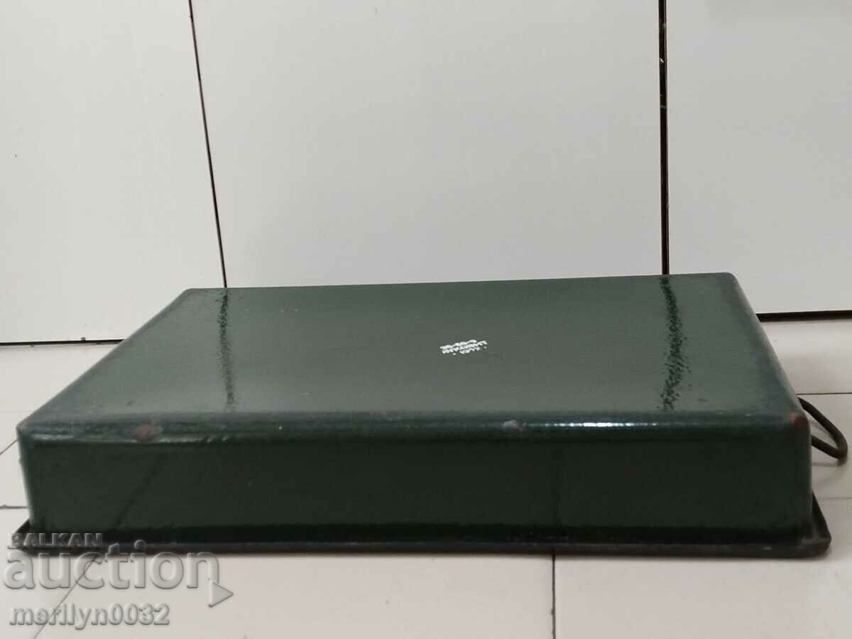 Old enameled pan 50/40 cm pot with enamel pan tray - 6